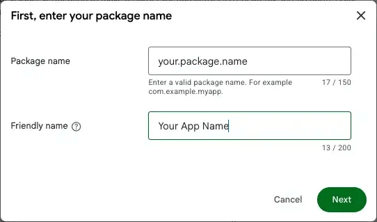 Package Name Details