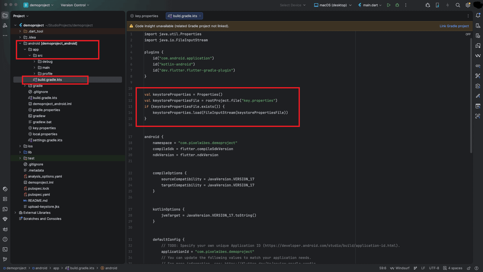 Load Keystore Properties