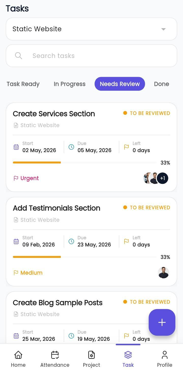 XpressHive HR dashboard showing attendance and payroll analytics